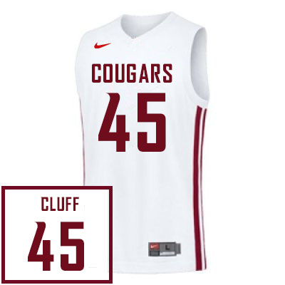Men #45 Oscar Cluff Washington State Cougars College Basketball Jerseys Stitched Sale-White